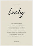 Lucky Word of Intention Framed print 70x100 cm / 28x40″ White frame Linen paper