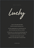 Lucky Word of Intention Framed print A1 (59.4 x 84.1 cm) Black frame Carbon paper