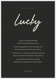 Lucky Word of Intention Framed print A1 (59.4 x 84.1 cm) White frame Carbon paper