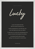 Lucky Word of Intention Framed print A2 (42 x 59.4 cm) White frame Carbon paper