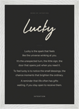 Lucky Word of Intention Framed print A3 (29.7 x 42 cm) White frame Carbon paper