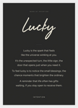 Lucky Word of Intention Framed print A3 (29.7 x 42 cm) White frame Carbon paper