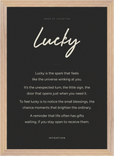 Lucky Word of Intention Framed print A3 (29.7 x 42 cm) Wood frame Carbon paper