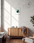 Misty Mind Framed print 27x35 cm / 11x14″ White frame in interior