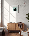 Misty Mind Framed print 40x50 cm / 16x20″ Black frame in interior
