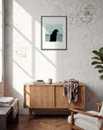 Misty Mind Framed print 45x60 cm / 18x24″ Black frame in interior