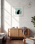 Misty Mind Framed print 50x50 cm / 20x20″ Wood frame in interior