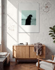 Misty Mind Framed print 70x100 cm / 28x40″ White frame in interior