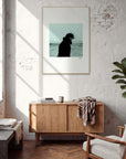 Misty Mind Framed print 70x100 cm / 28x40″ Wood frame in interior