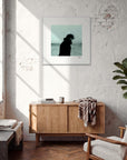 Misty Mind Framed print 70x70 cm / 28x28″ White frame in interior