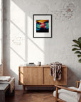 Moving Smiles Framed print 40x50 cm / 16x20″ Black frame in interior
