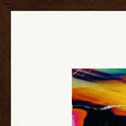 Moving Smiles Framed print 40x50 cm / 16x20″ Dark wood frame corner detail
