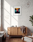 Moving Smiles Framed print 40x50 cm / 16x20″ White frame in interior