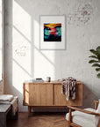 Moving Smiles Framed print 45x60 cm / 18x24″ White frame in interior