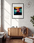 Moving Smiles Framed print 60x80 cm / 24x32″ Black frame in interior