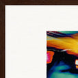Moving Smiles Framed print 60x80 cm / 24x32″ Dark wood frame corner detail