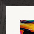 Moving Smiles Framed print 30x30 cm / 12x12″ Black frame corner detail