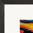 Moving Smiles Framed print 70x70 cm / 28x28″ Black frame corner detail