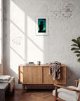 Dancing Cowboy Framed print 28x43 cm / XL (11x17″) White frame in interior
