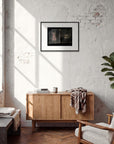 Never too Late Framed print 45x60 cm / 18x24″ Black frame in interior