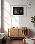 Never too Late Framed print A1 (59.4 x 84.1 cm) Wood frame in interior