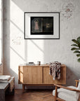 Never too Late Framed print 60x80 cm / 24x32″ Black frame in interior