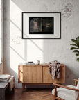 Never too Late Framed print 60x90 cm / 24x36″ Black frame in interior