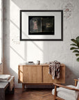 Never too Late Framed print 70x100 cm / 28x40″ Black frame in interior