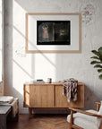 Never too Late Framed print 70x100 cm / 28x40″ Wood frame in interior