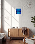 Nocturne Velvet Framed print 40x50 cm / 16x20″ White frame in interior