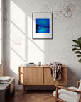 Nocturne Velvet Framed print 45x60 cm / 18x24″ Black frame in interior