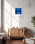 Nocturne Velvet Framed print 45x60 cm / 18x24″ White frame in interior