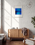 Nocturne Velvet Framed print 45x60 cm / 18x24″ Wood frame in interior