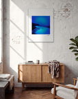 Nocturne Velvet Framed print 60x80 cm / 24x32″ White frame in interior