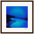 Nocturne Velvet Framed print 30x30 cm / 12x12″ Dark wood frame 26