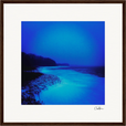 Nocturne Velvet Framed print 40x40 cm / 16x16″ Dark wood frame 35