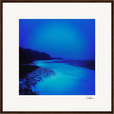 Nocturne Velvet Framed print 50x50 cm / 20x20″ Dark wood frame 29