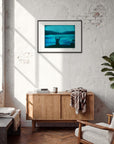 Northern Soul Framed print 50x70 cm / 20x28″ Black frame in interior