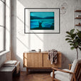 Northern Soul, fine art photography by ClaraXenia. Framed print 70x100 cm / 28x40″ Black frame in interior
