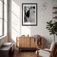 Old Star Framed print 60x90 cm / 24x36″ Black frame in interior