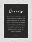 Oneness Word of Intention Framed print 13x18 cm / 5x7″ White frame Carbon paper