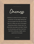 Oneness Word of Intention Framed print 13x18 cm / 5x7″ Wood frame Carbon paper