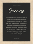 Oneness Word of Intention Framed print 13x18 cm / 5x7″ Wood frame Carbon paper