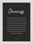 Oneness Word of Intention Framed print 21x29.7 cm / 8x12" White frame Carbon paper