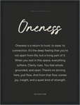 Oneness Word of Intention Framed print 30x40 cm / 12x16″ Black frame Carbon paper
