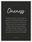 Oneness Word of Intention Framed print 30x40 cm / 12x16″ White frame Carbon paper