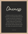 Oneness Word of Intention Framed print 40x50 cm / 16x20″ Wood frame Carbon paper