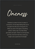 Oneness Word of Intention Framed print 50x70 cm / 20x28″ Black frame Carbon paper