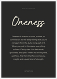 Oneness Word of Intention Framed print 50x70 cm / 20x28″ White frame Carbon paper