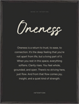 Oneness Word of Intention Framed print 60x80 cm / 24x32″ Black frame Carbon paper
